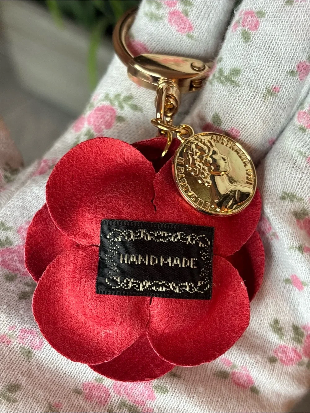 Pink Rose Key & Card Holder Set with Floral Compact and Rose Keyring